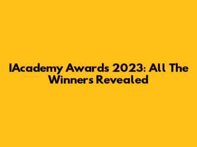 IAcademy Awards 2023: All The Winners Revealed